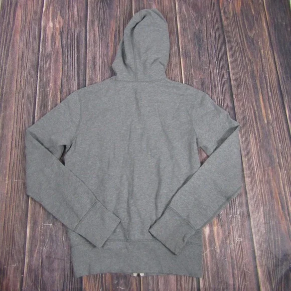 American Eagle Outfitters Hoodie Mens XS Gray Full Zip Fleece Vintage Fit Eagle - Picture 3 of 5